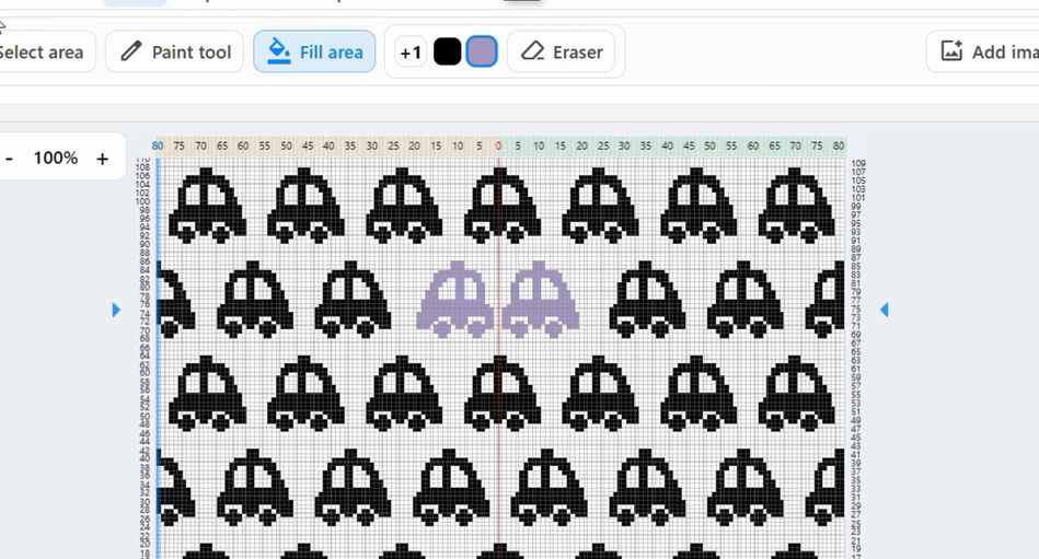 Editing a motif in eKnitter WebApp